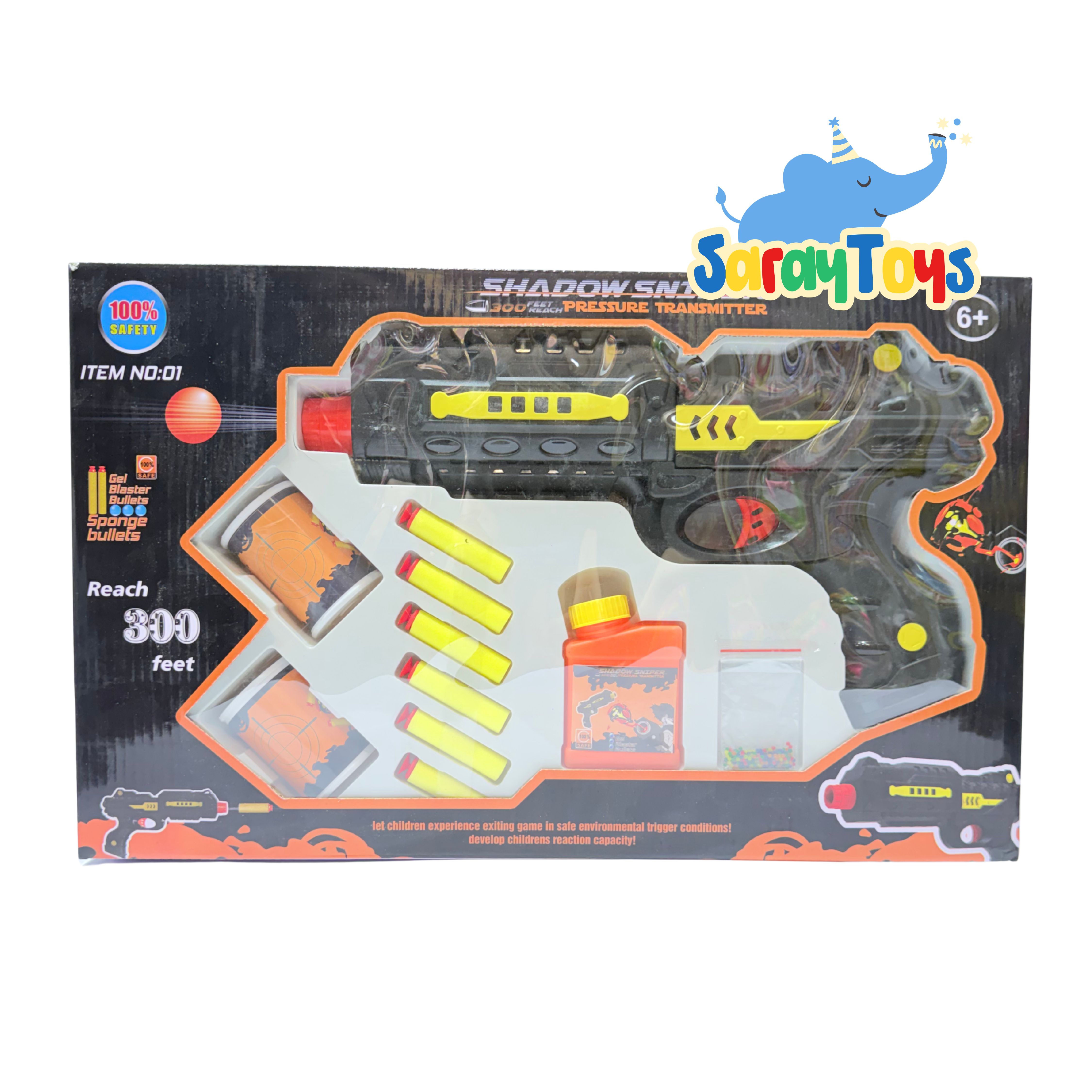 تفنگ تیر ژله‌ای و اسفنجی مدل Shadow Sniper است.